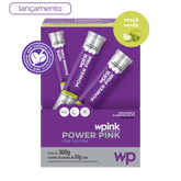 power pink sem cafeína de maçã verde - pré-treino - 300g - wp