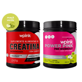 creatina maçã verde 240g - super power pink de maçã verde - pré-treino – 300g