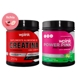 creatina de lichia 240g - super power pink de limão - pré-treino – 300g