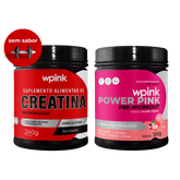 creatina sem sabor 240g - super power pink de lichia - pré-treino – 300g