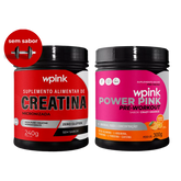 creatina sem sabor 240g - super power pink de laranja - pré-treino – 300g