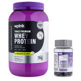 three premium whey protein limão 3W 1 kg + cabelos e unhas - wp