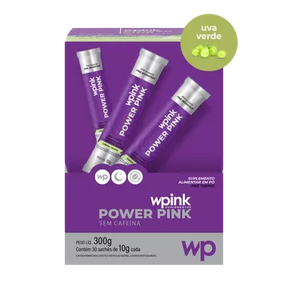 power pink sem cafeína de uva verde - pré-treino - 300g - wp
