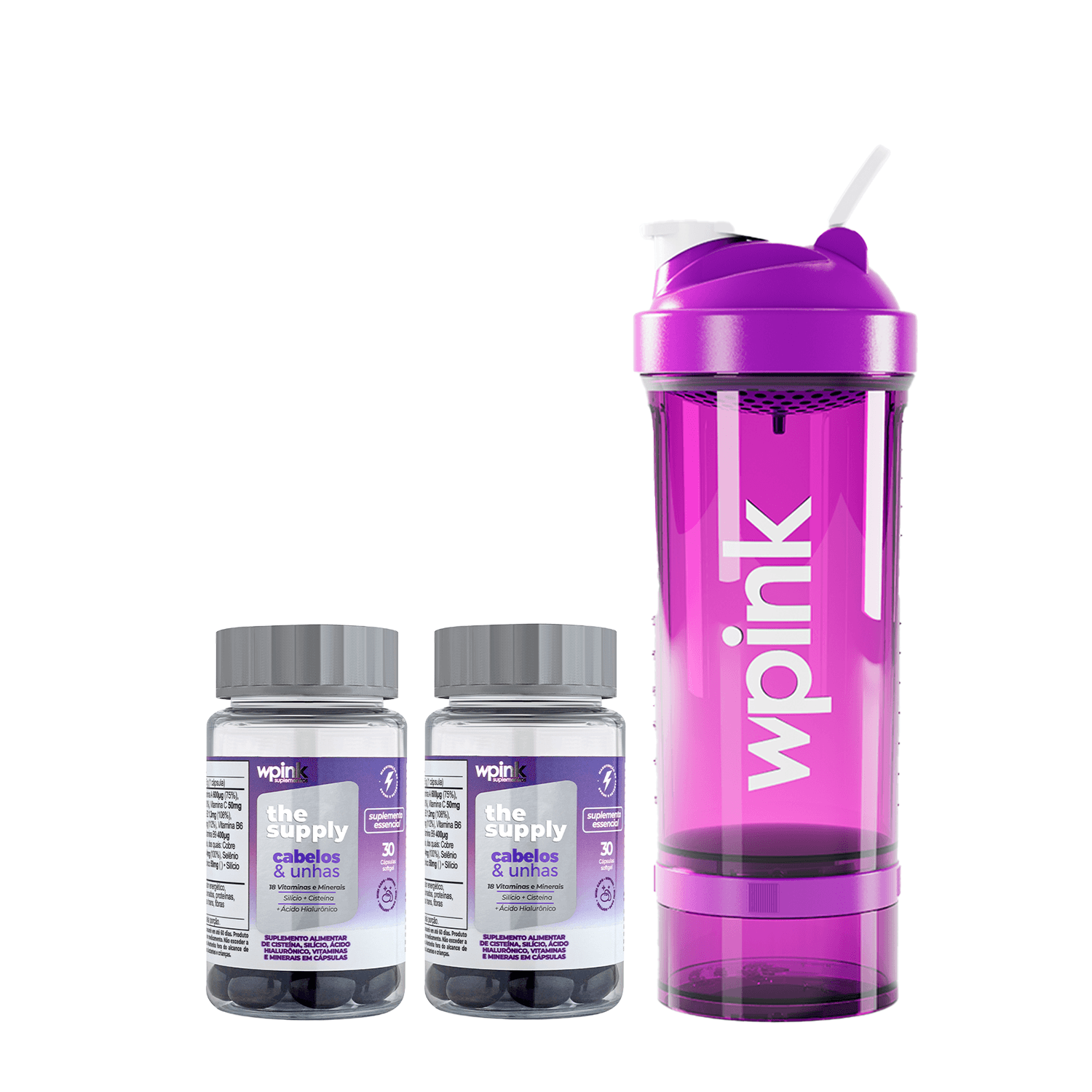 shaker + 2 cabelos e unhas - wp